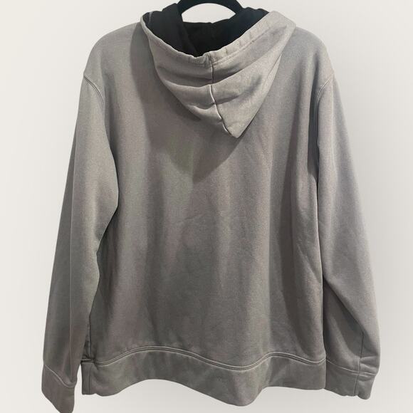 Reebok Men’s Grey Hoodie Classic Pullover Sweatshirt Black Vector Logo Size L - Picture 4 of 5